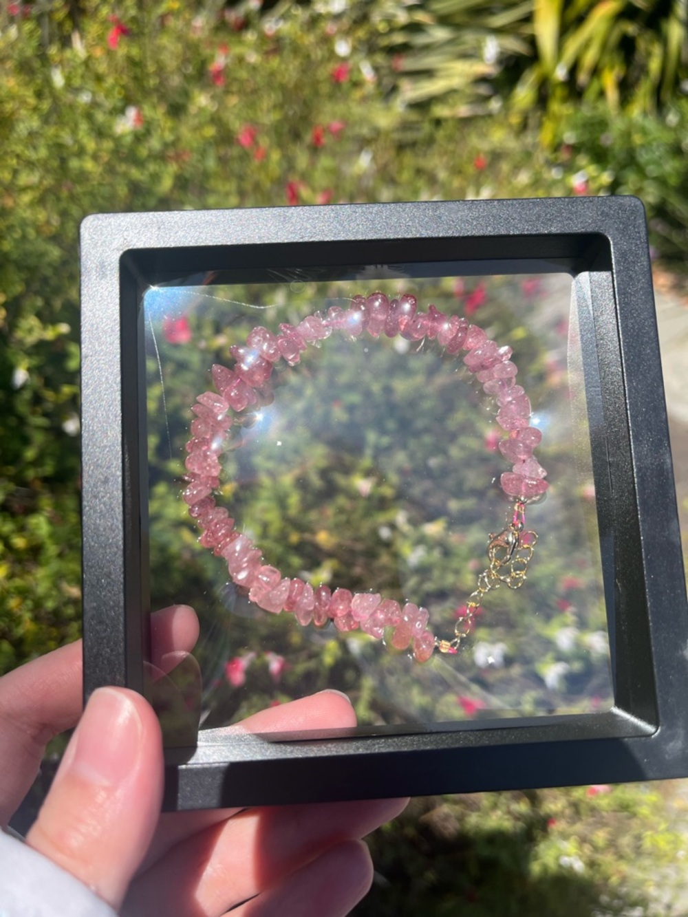 Bundle only: New Strawberry Quartz Crystal Bracelet Pink Gemstone Beaded